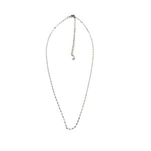 LAVN Lavin New York Silver Tone Dainty Twisted Link Chain‎ Necklace Layering